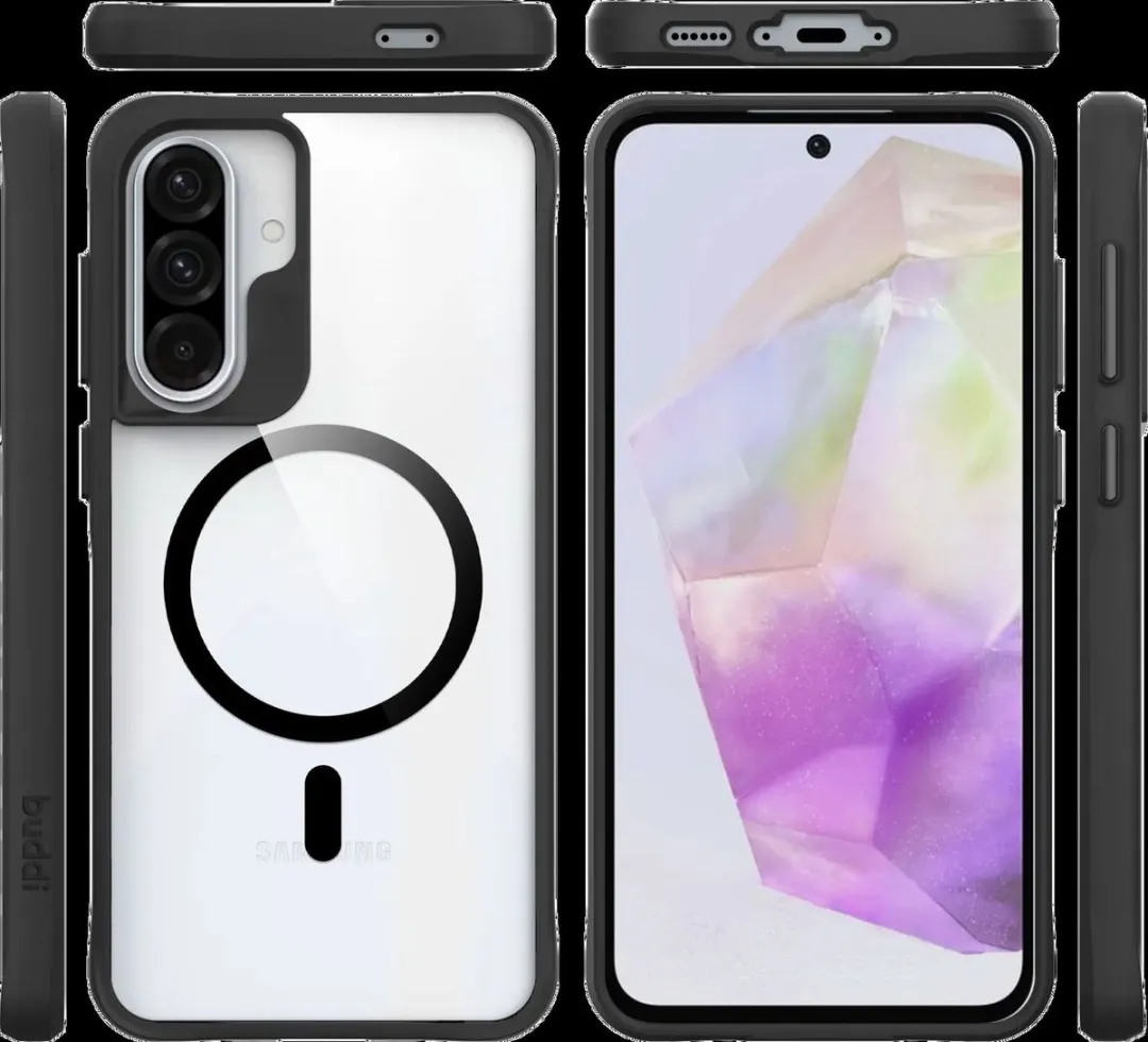 Buddi Hybrid Hoesje Samsung Galaxy A37 - MagSafe - Transparant Zwart