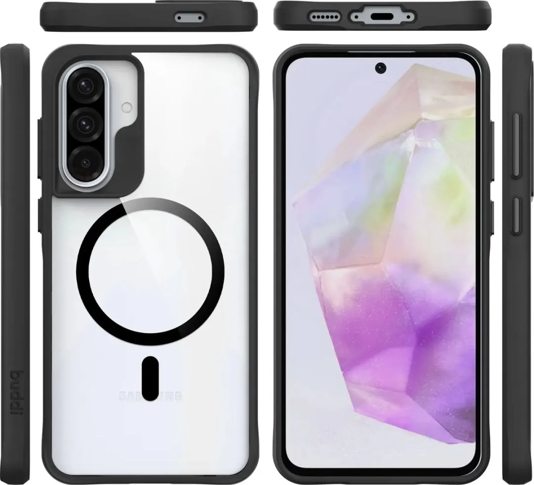 Buddi Hybrid Hoesje Samsung Galaxy A37 - MagSafe - Transparant Zwart