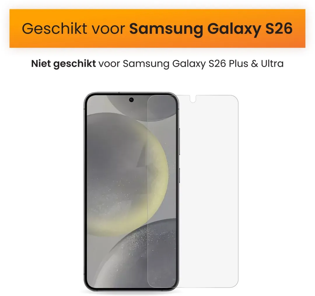 R2B Screenprotector Samsung Galaxy S26 - 2 Stuks - Incl. Reinigingskit