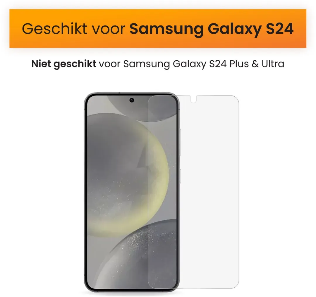 R2B Screenprotector Samsung Galaxy S24 - 2 Stuks - Tempered Glass