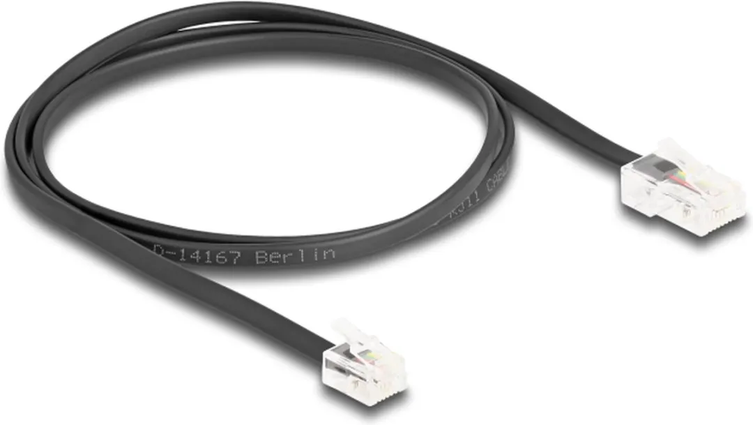 Delock Telefoonkabel RJ45 naar RJ11 - 1m - Zwart