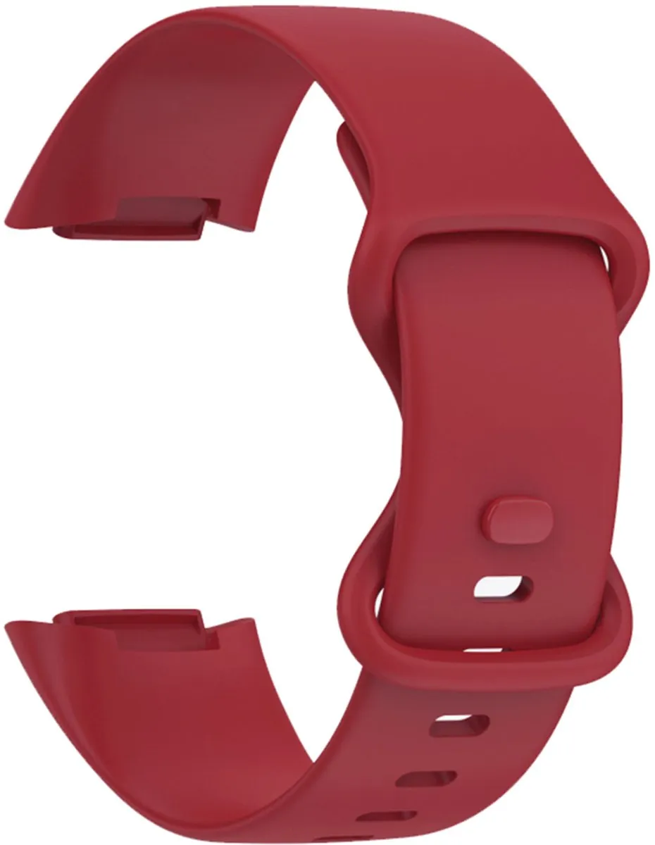 Imoshion Siliconen Bandje SH00046905 - Fitbit Charge 5/6 - Rood