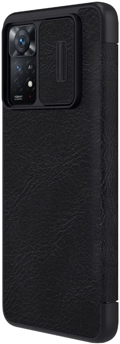 Nillkin Qin Pro Hoesje Xiaomi Redmi Note 11 Pro 5G - Zwart