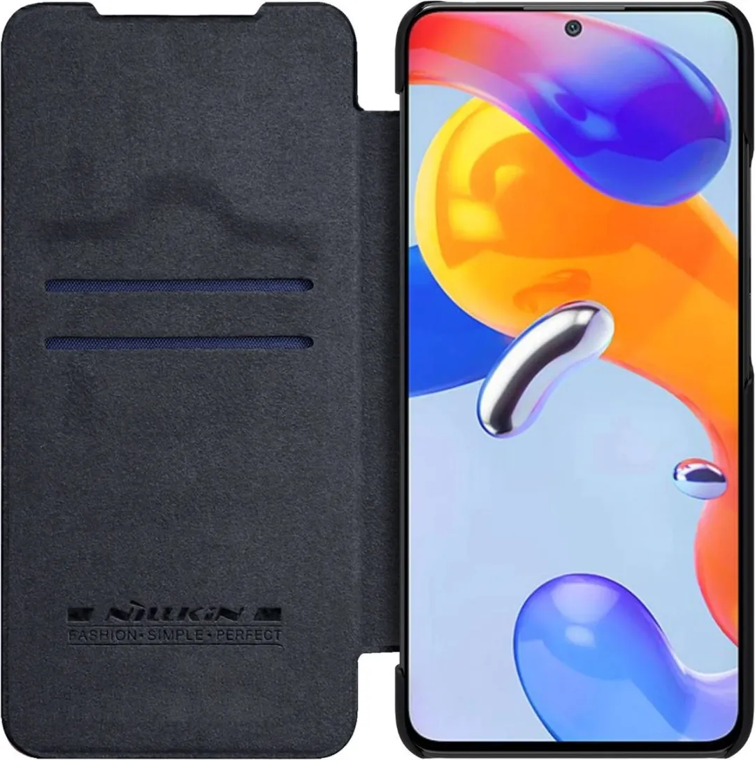 Nillkin Qin Pro Hoesje Xiaomi Redmi Note 11 Pro 5G - Zwart
