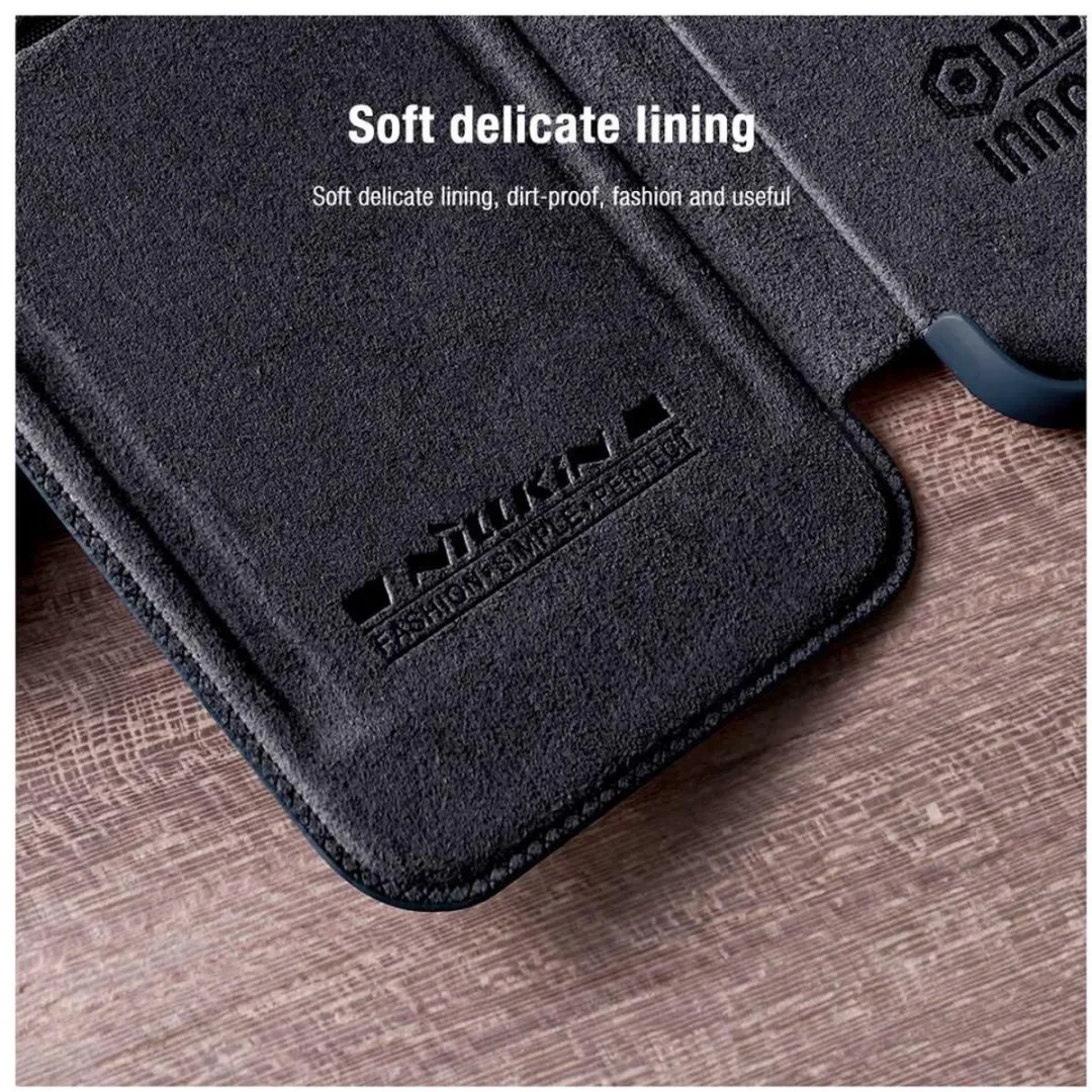 Nillkin Qin Pro Hoesje Xiaomi Redmi Note 11 Pro 5G - Zwart