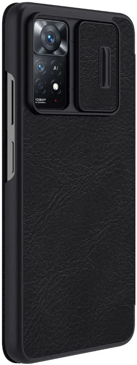 Nillkin Qin Pro Hoesje Xiaomi Redmi Note 11 Pro 5G - Zwart