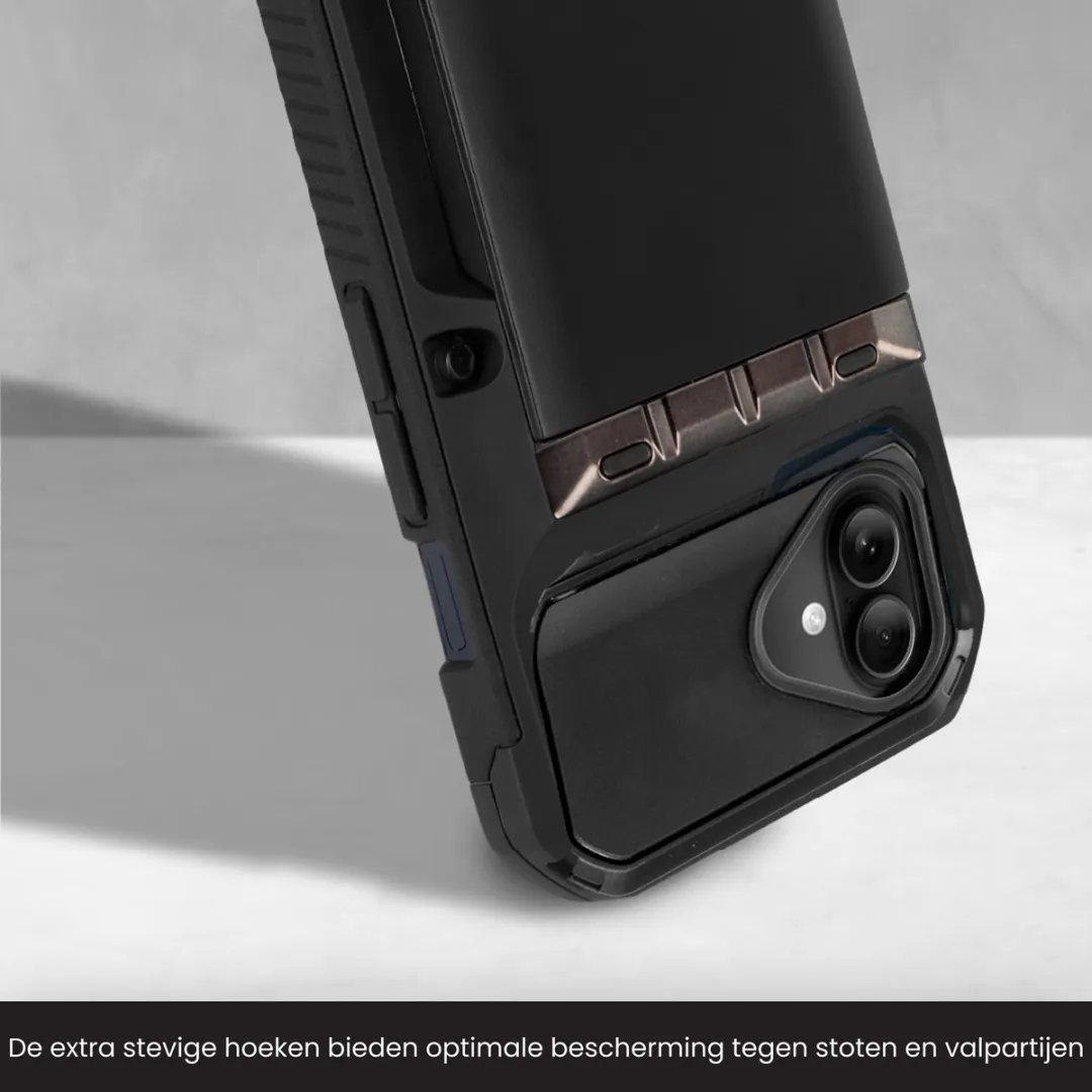 R2B iPhone 16 Hoesje Zeist - 4 Pasjes - Zwart