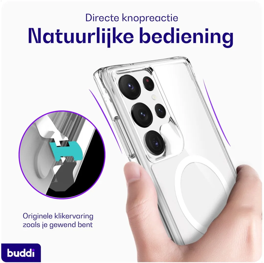 Buddi Core BCS23U Hoesje - Samsung Galaxy S23 Ultra - Transparant