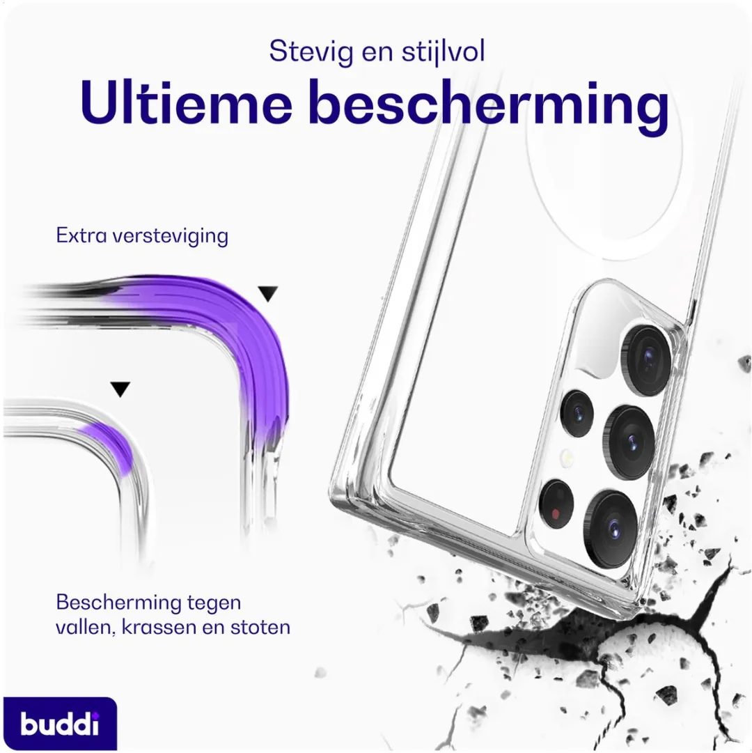 Buddi Core BCS23U Hoesje - Samsung Galaxy S23 Ultra - Transparant