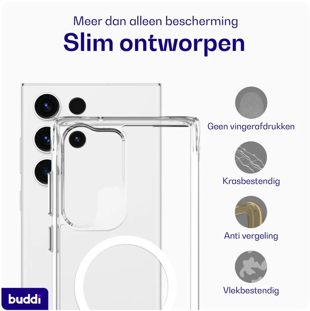 Buddi Core BCS23U Hoesje - Samsung Galaxy S23 Ultra - Transparant - afbeelding 6 van 6
