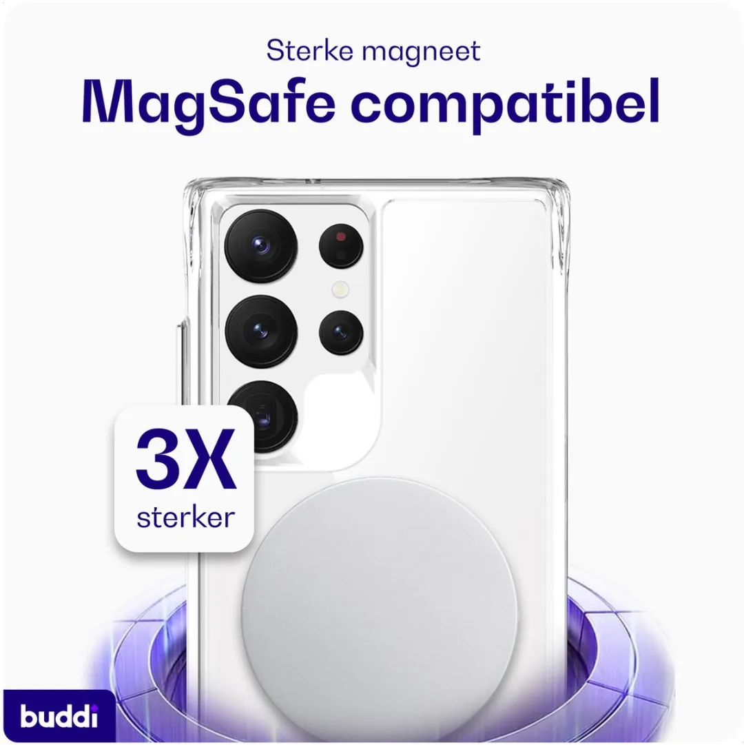 Buddi Core BCS23U Hoesje - Samsung Galaxy S23 Ultra - Transparant