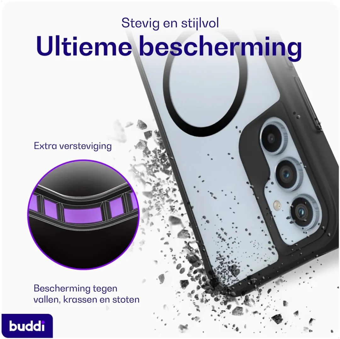 Buddi Hybrid Hoesje Samsung Galaxy A54 - MagSafe - Matte Zwart - afbeelding 6 van 6