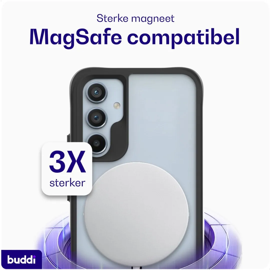 Buddi Hybrid Hoesje Samsung Galaxy A54 - MagSafe - Matte Zwart