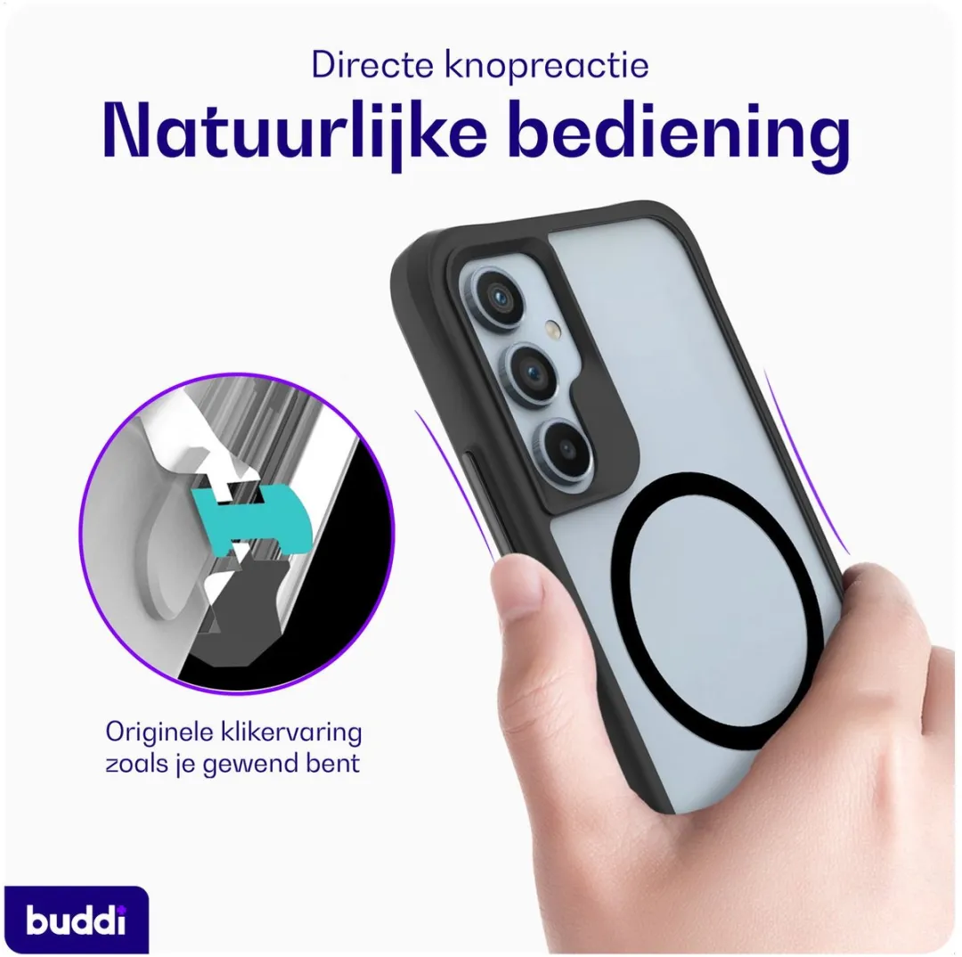 Buddi Hybrid Hoesje Samsung Galaxy A54 - MagSafe - Matte Zwart