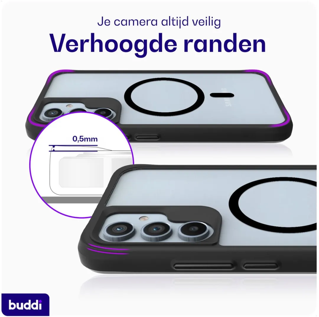 Buddi Hybrid Hoesje Samsung Galaxy A54 - MagSafe - Matte Zwart