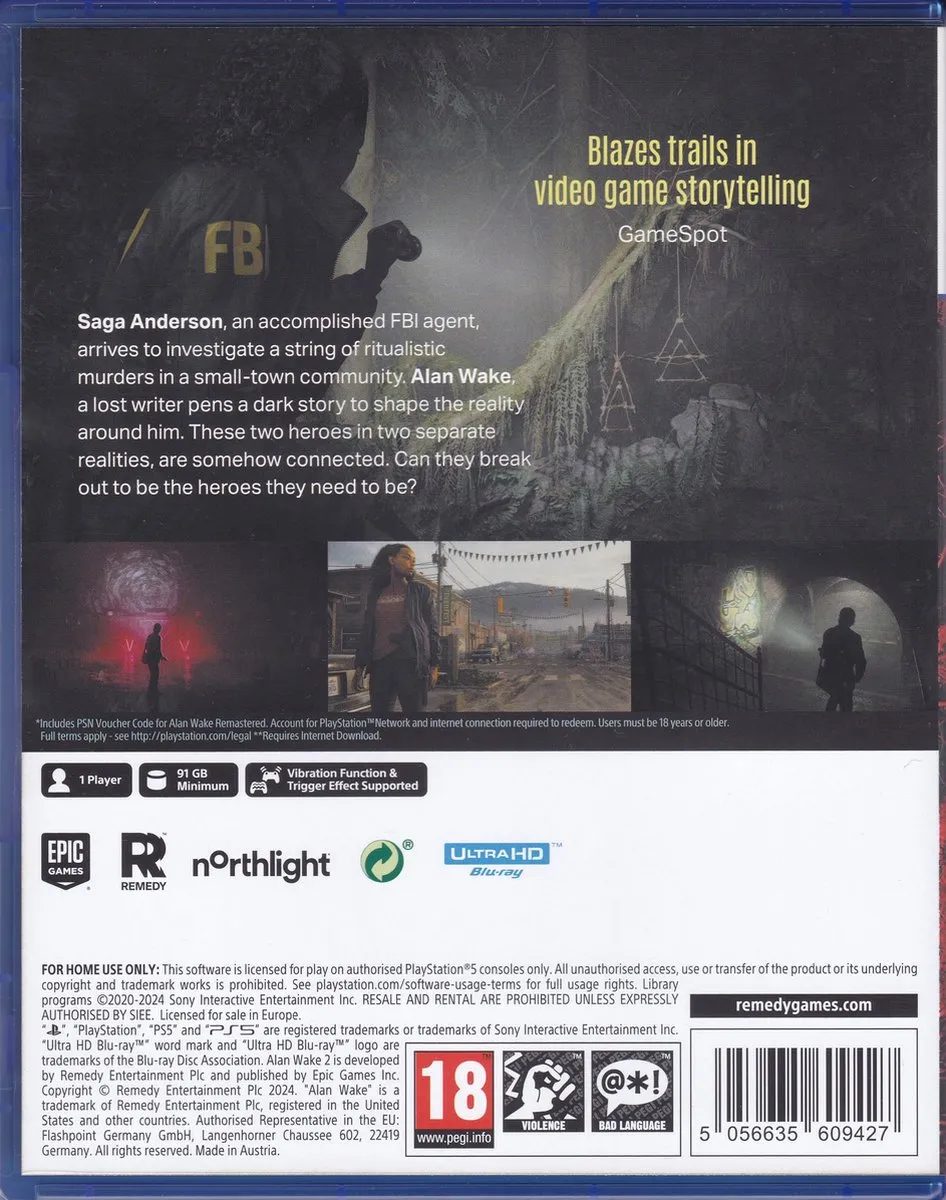 Mindscape Alan Wake 2 Deluxe Edition PS5 - afbeelding 6 van 6