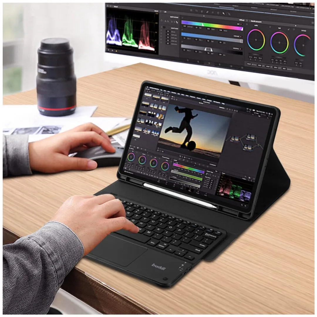 Buddi Zuna Hoes met QWERTY Toetsenbord - Samsung Galaxy Tab S9 Ultra - Zwart