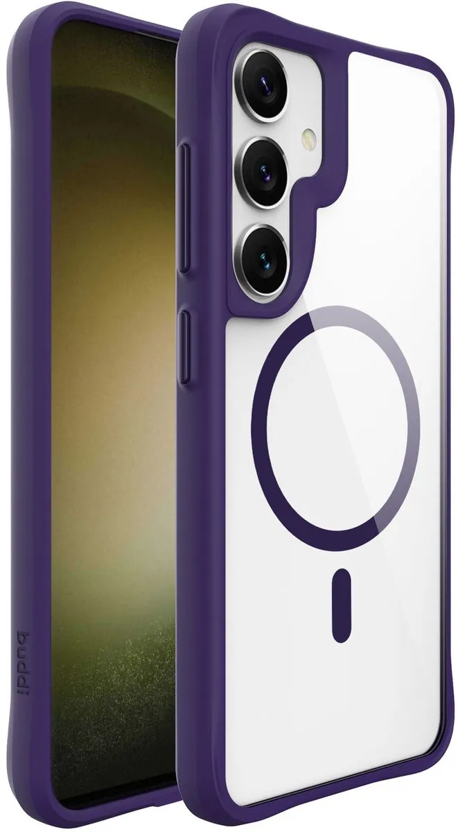 Buddi Hybrid Hoesje Samsung Galaxy S25/S24 - MagSafe - Transparant Paars