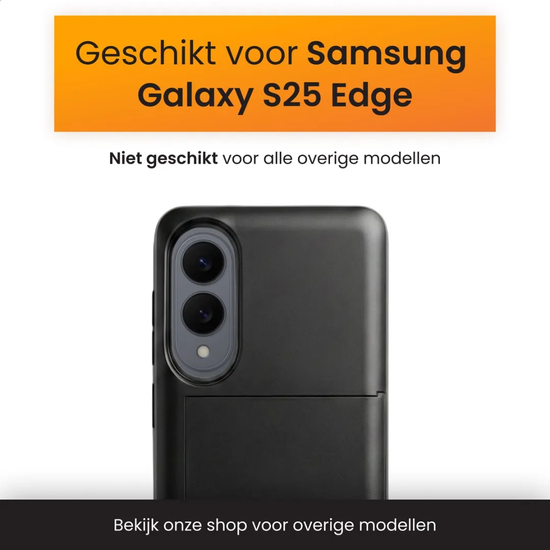 R2B Utrecht Telefoonhoesje Samsung Galaxy S25 Edge - 3 Pasjes - Zwart