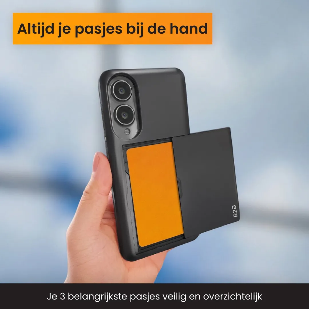 R2B Utrecht Telefoonhoesje Samsung Galaxy S25 Edge - 3 Pasjes - Zwart