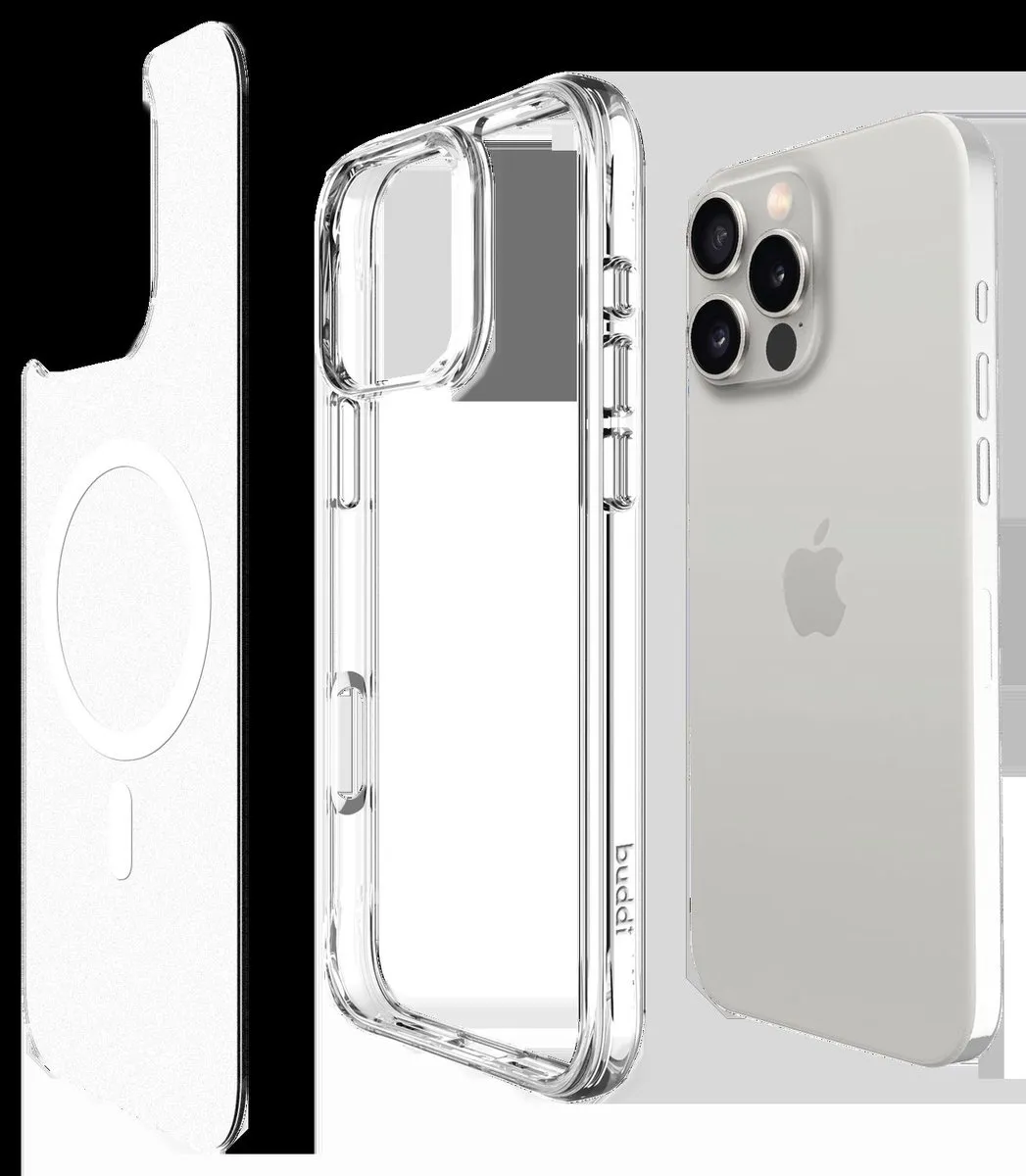 Buddi Core iPhone 16 Pro Hoesje - MagSafe Transparant