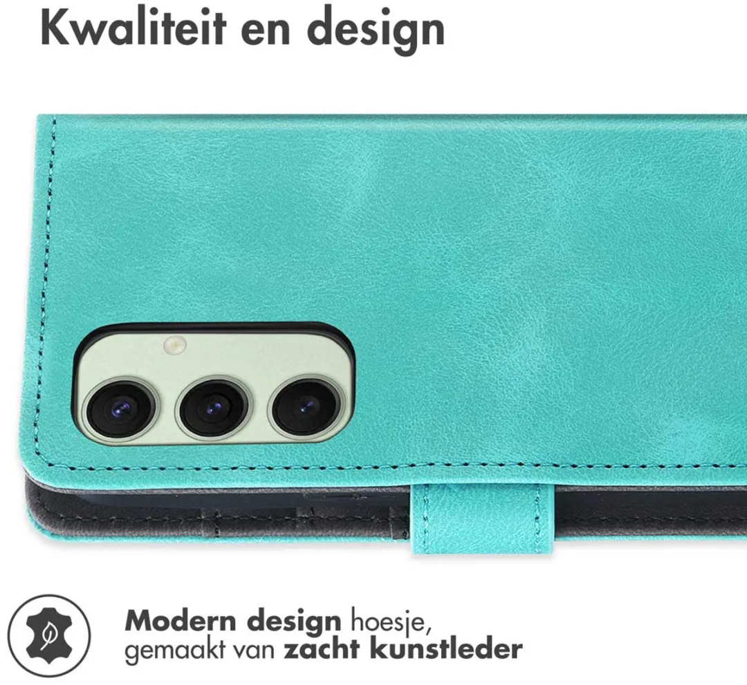 Imoshion Bookcase Hoesje Samsung Galaxy S24 FE - 3 Pasjes - Turquoise