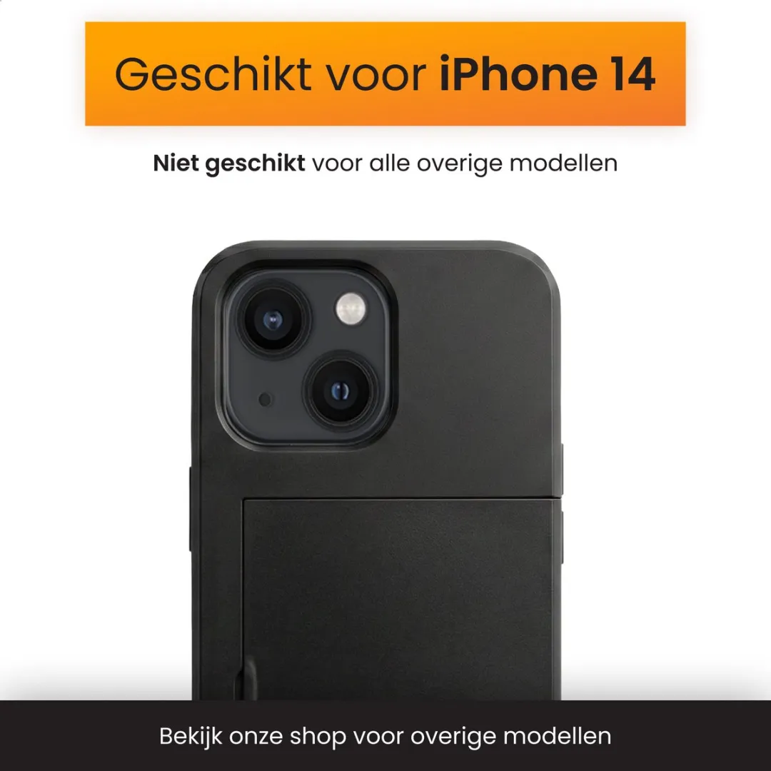 R2B iPhone 14 Hoesje Utrecht - 3 Pasjes - Zwart