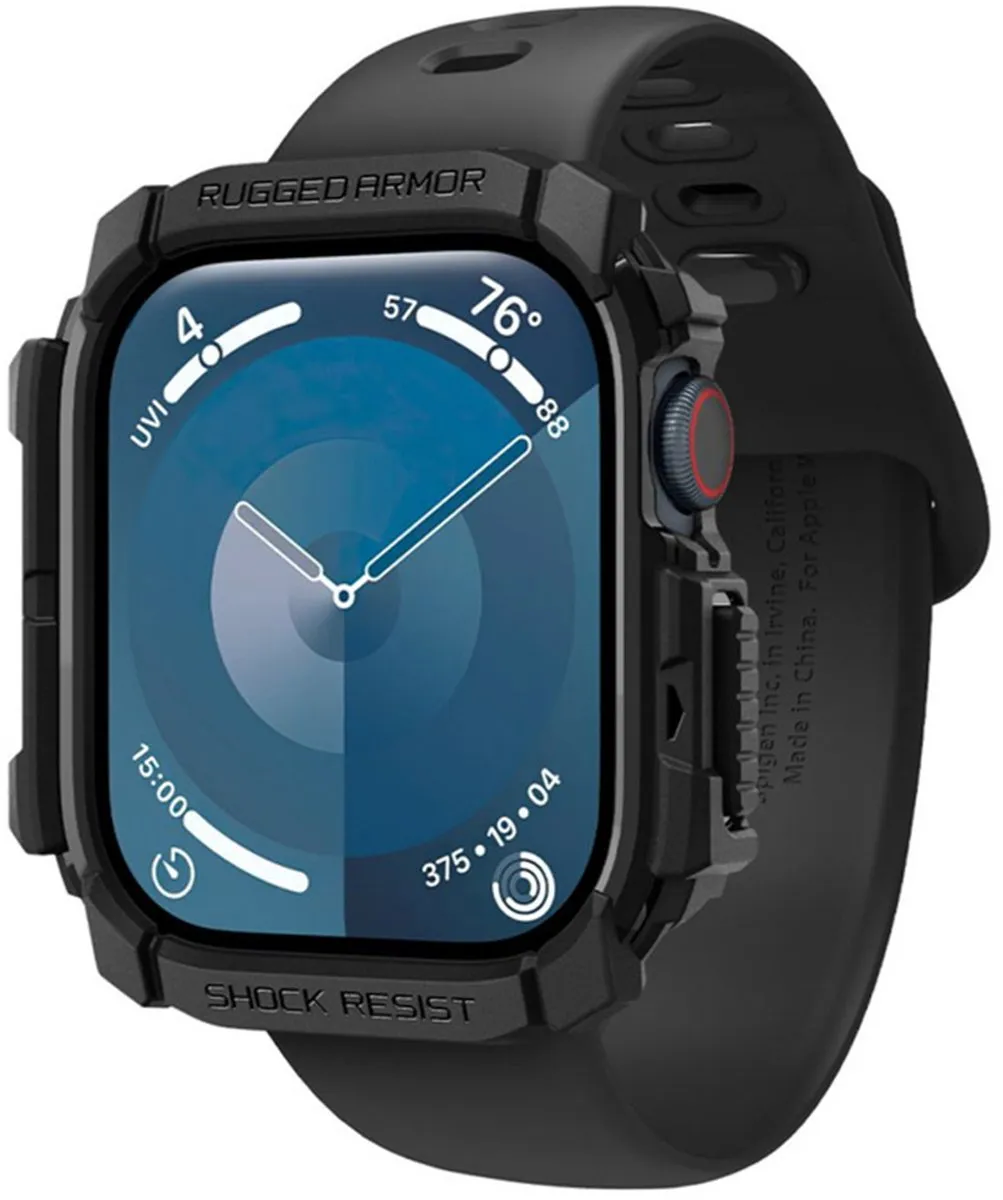 Spigen Rugged Armor Apple Watch 10 46mm - Zwart