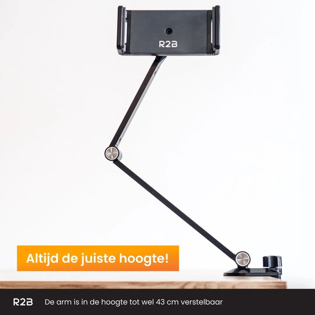 R2B Tablethouder Arnhem 13" - Zwart