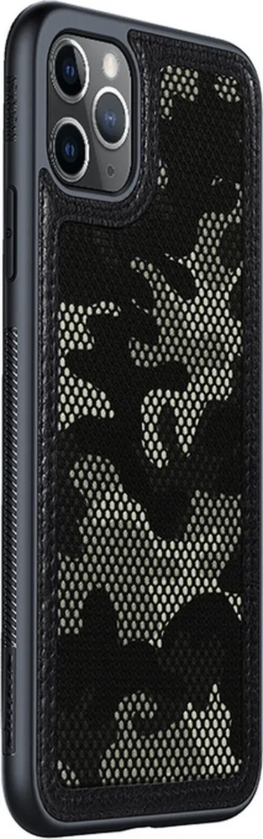 Nillkin Camo Back Case iPhone 11 Pro Max - Zwart/Groen - afbeelding 2 van 3