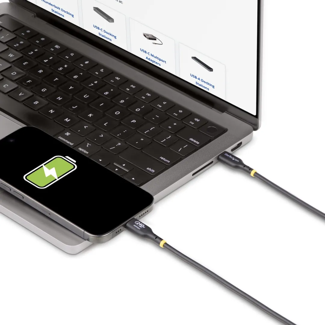 Startech USB2EPR3M USB-C Laadkabel 240W PD EPR - 3m - Zwart