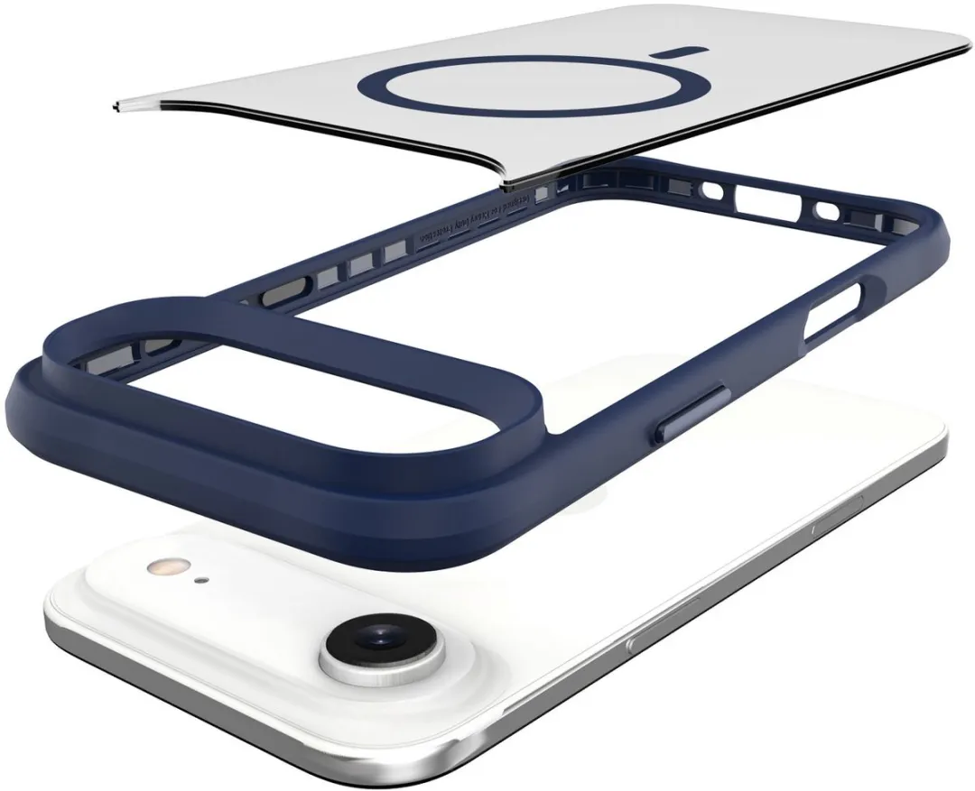 Buddi Hybrid 444777999222 Hoesje - iPhone Air - MagSafe - Matte Blauw