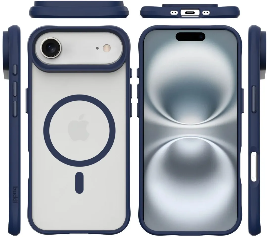 Buddi Hybrid 444777999222 Hoesje - iPhone Air - MagSafe - Matte Blauw