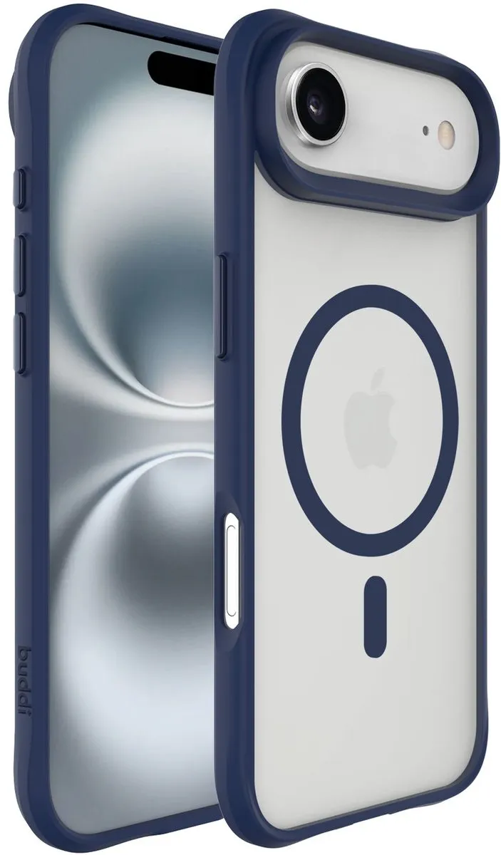 Buddi Hybrid 444777999222 Hoesje - iPhone Air - MagSafe - Matte Blauw