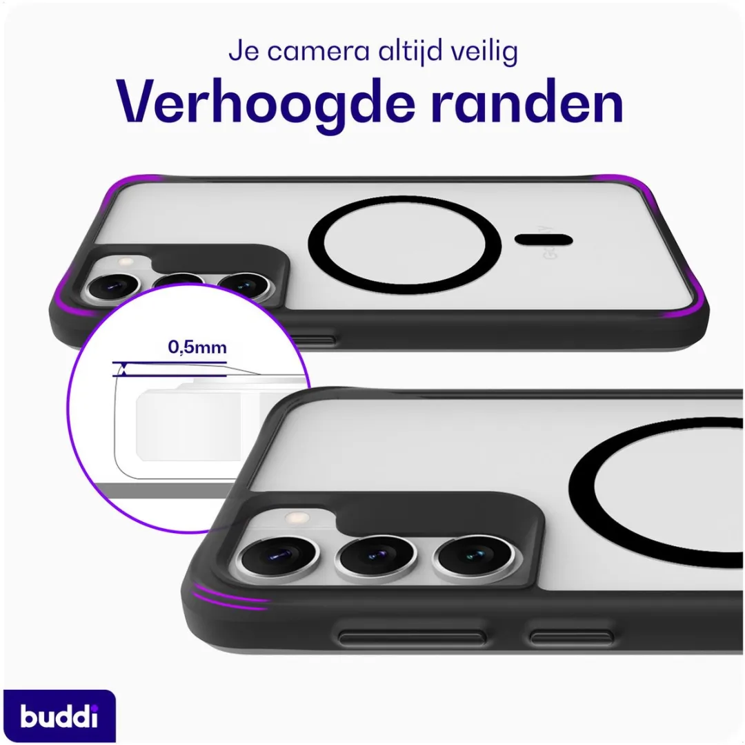 Buddi Hybrid Hoesje Samsung Galaxy S23 - MagSafe - Matte Zwart