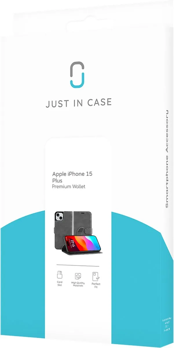 Just in Case Cazy iPhone 15 Plus Hoesje - Grijs