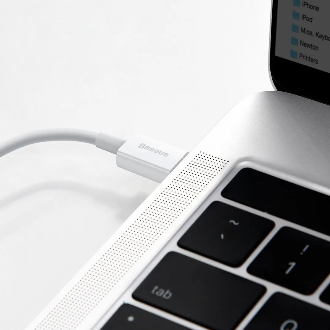 Baseus Superior USB-C naar Lightning 0.25m - 20W PD - Wit