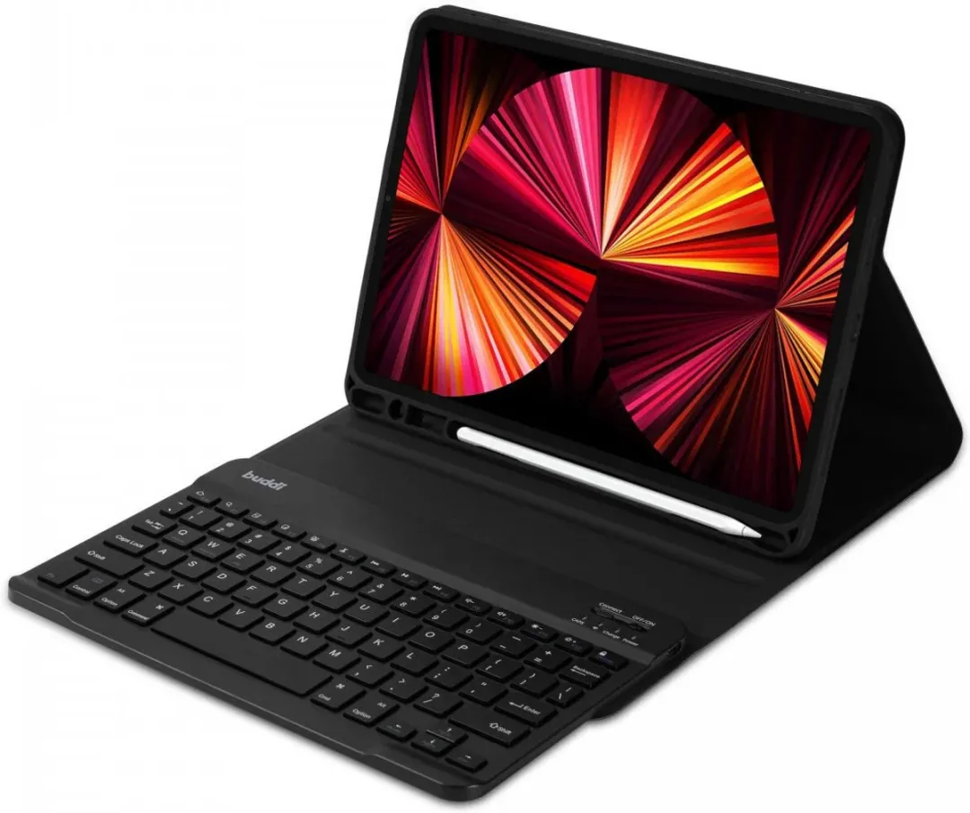 Buddi Zuna Hoes met QWERTY Toetsenbord - Apple iPad Air 11 2024 - Zwart