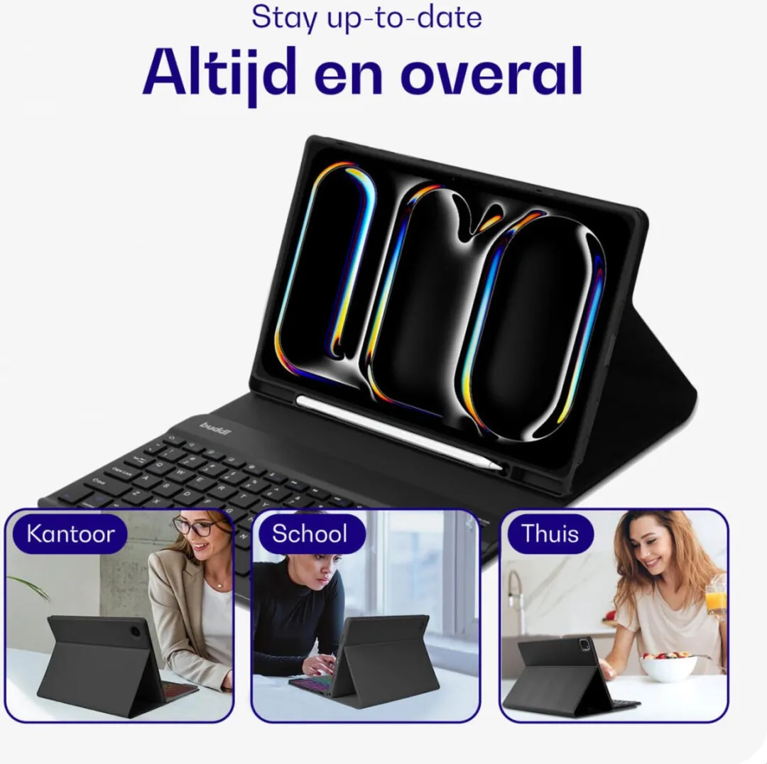 Buddi Zuna Hoes met QWERTY Toetsenbord - Apple iPad Pro 11" - Zwart