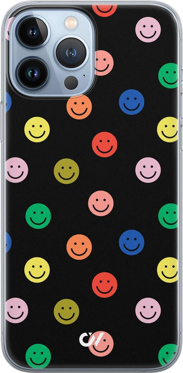 Casevibes Hoesje iPhone 13 Pro Max Retro Smileys