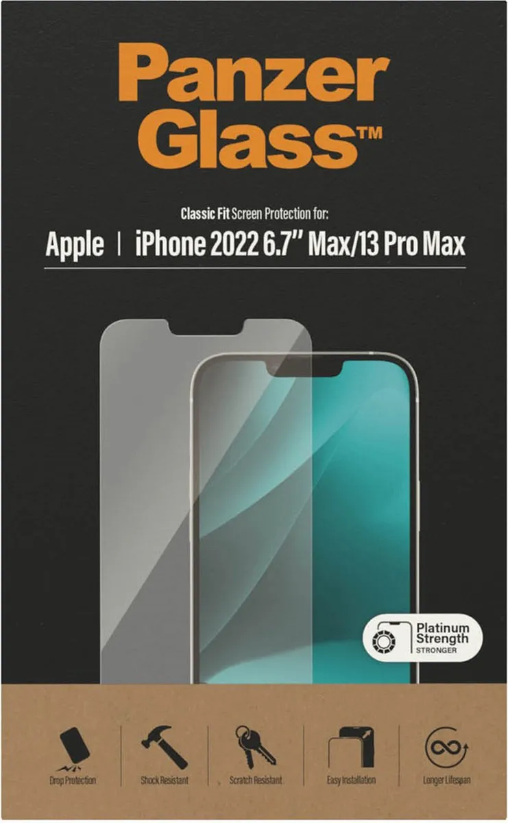 PanzerGlass Classic Fit iPhone 14 Plus Schermbeschermer - Case Friendly