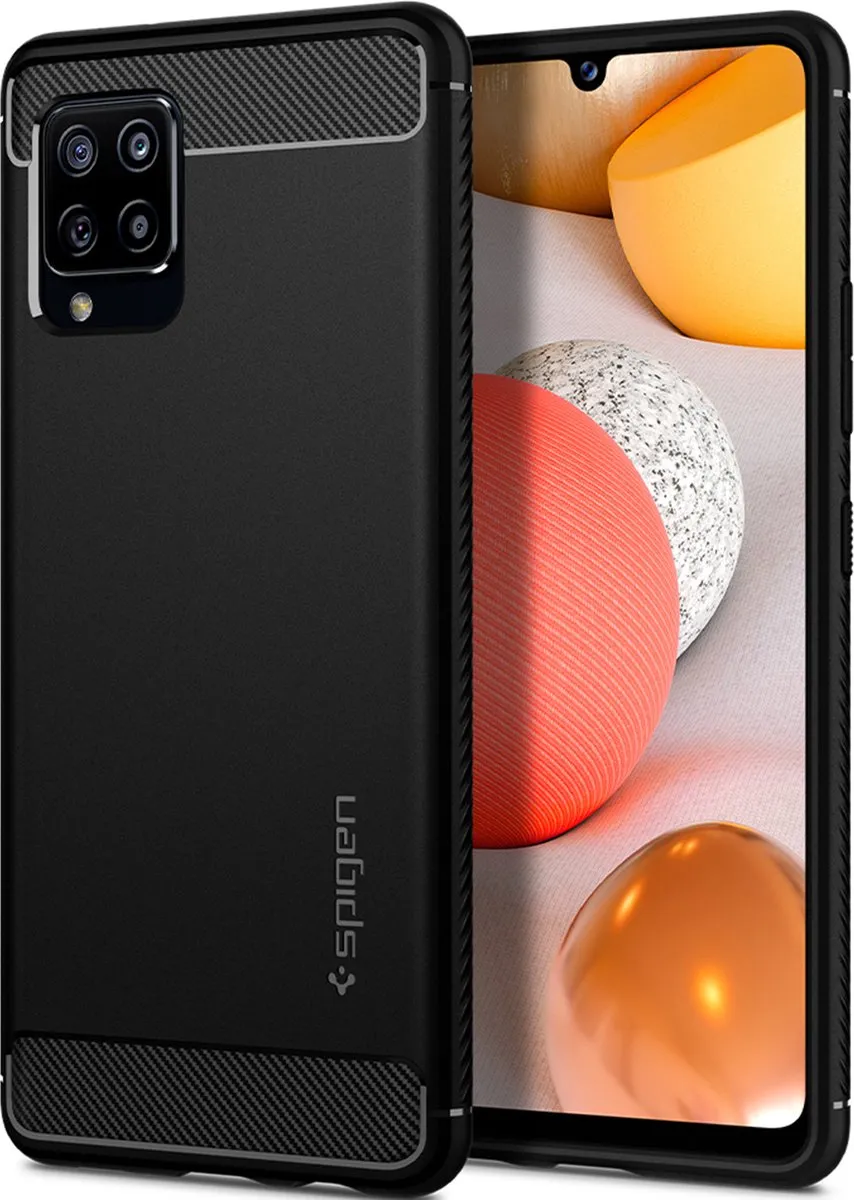 Spigen Rugged Armor ACS02315 Hoesje - Samsung Galaxy A52 - Zwart