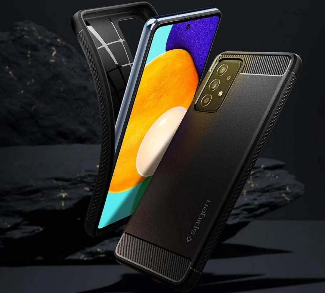 Spigen Rugged Armor ACS02315 Hoesje - Samsung Galaxy A52 - Zwart
