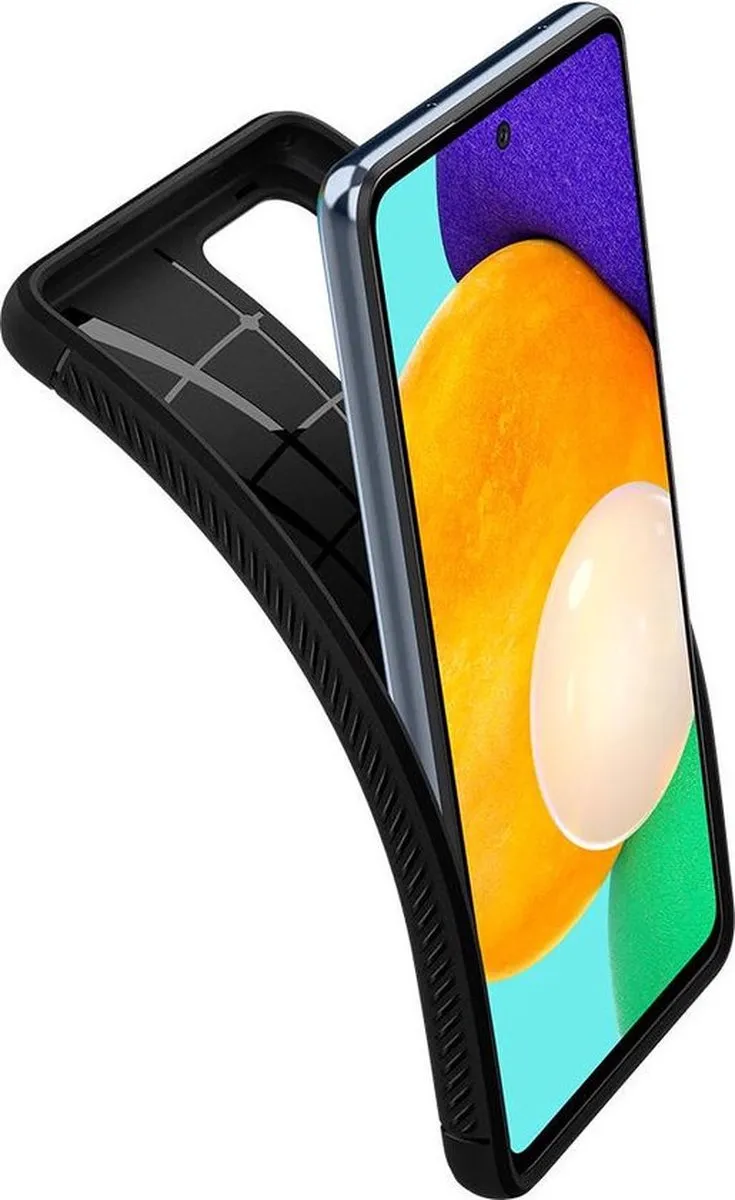Spigen Rugged Armor ACS02315 Hoesje - Samsung Galaxy A52 - Zwart