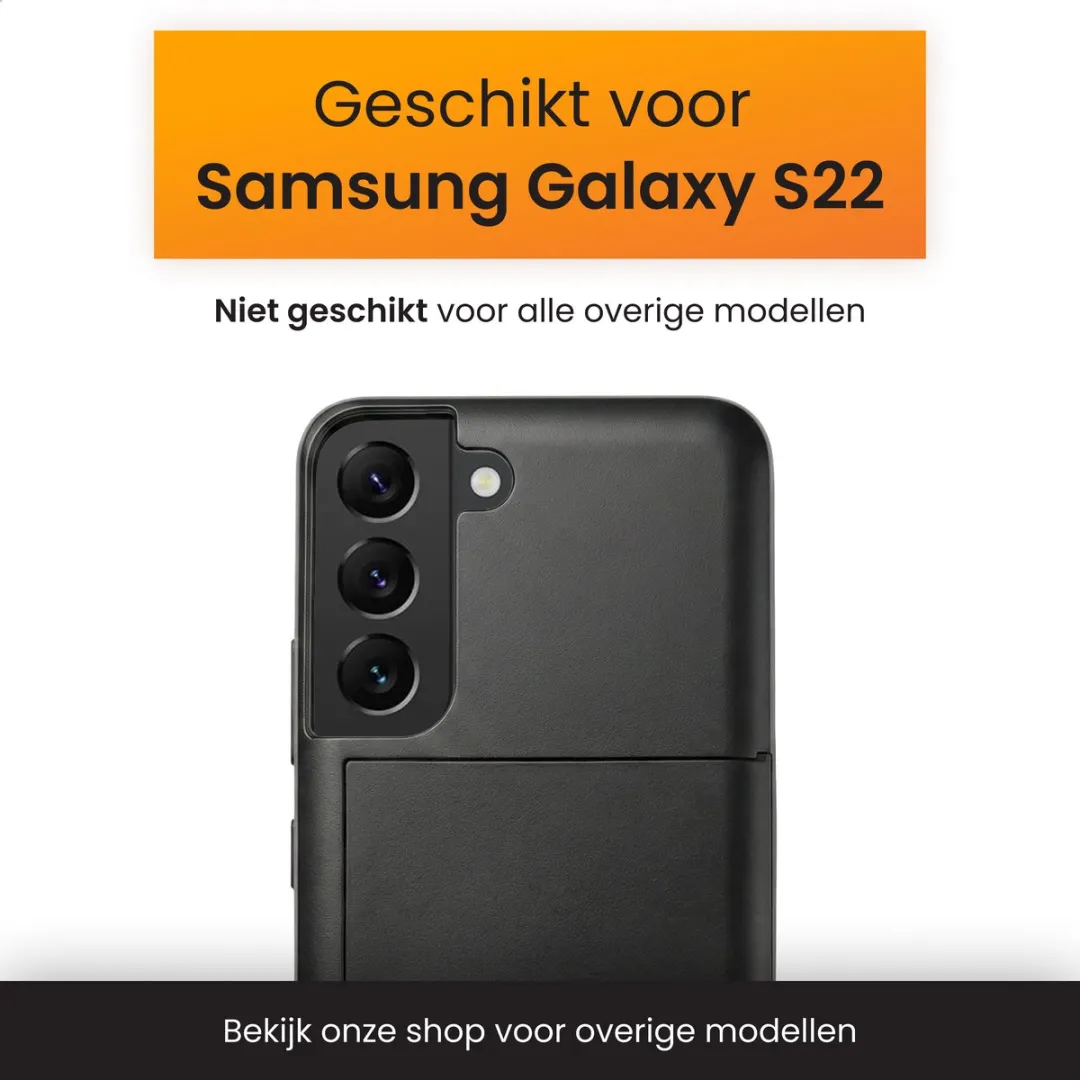 R2B Utrecht Hoesje Samsung Galaxy S22 - 3 Pasjes - Zwart
