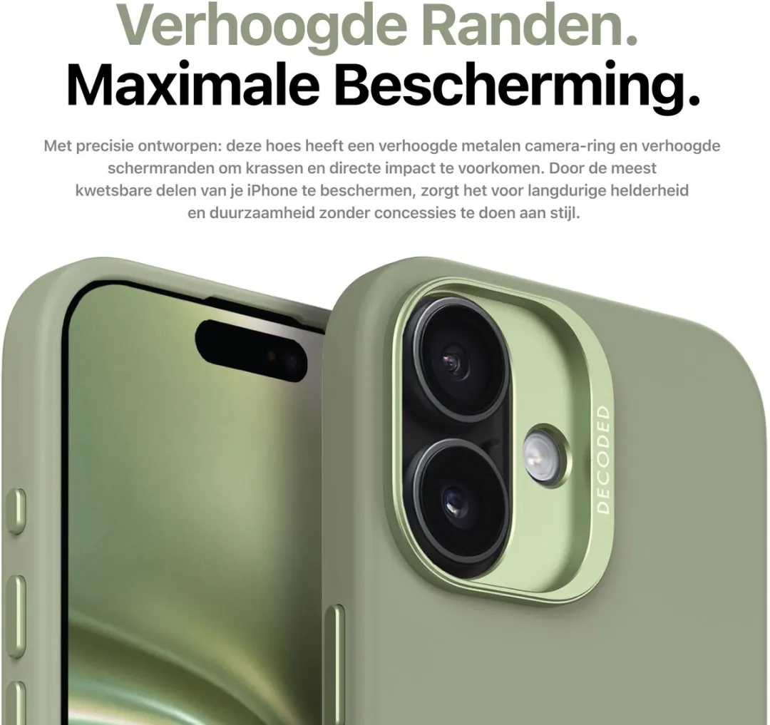 Decoded Siliconen Hoesje iPhone 16 - Jade Groen