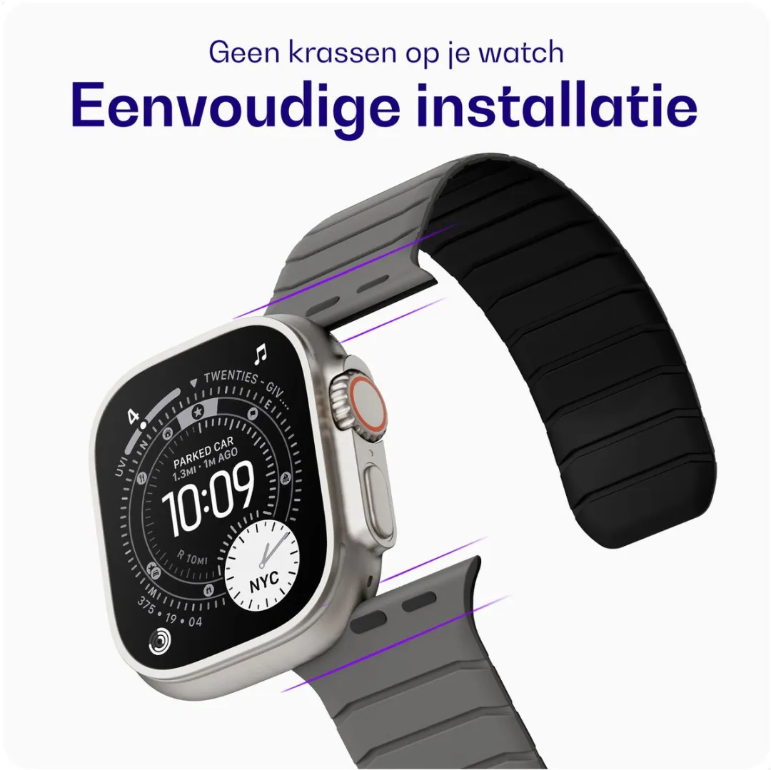 Buddi Fuse Magnetisch Bandje Apple Watch - 44/45/46/49mm - Grijs