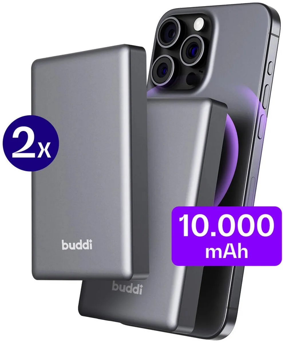 Buddi Connect Duo Pack 10.000mAh Powerbank