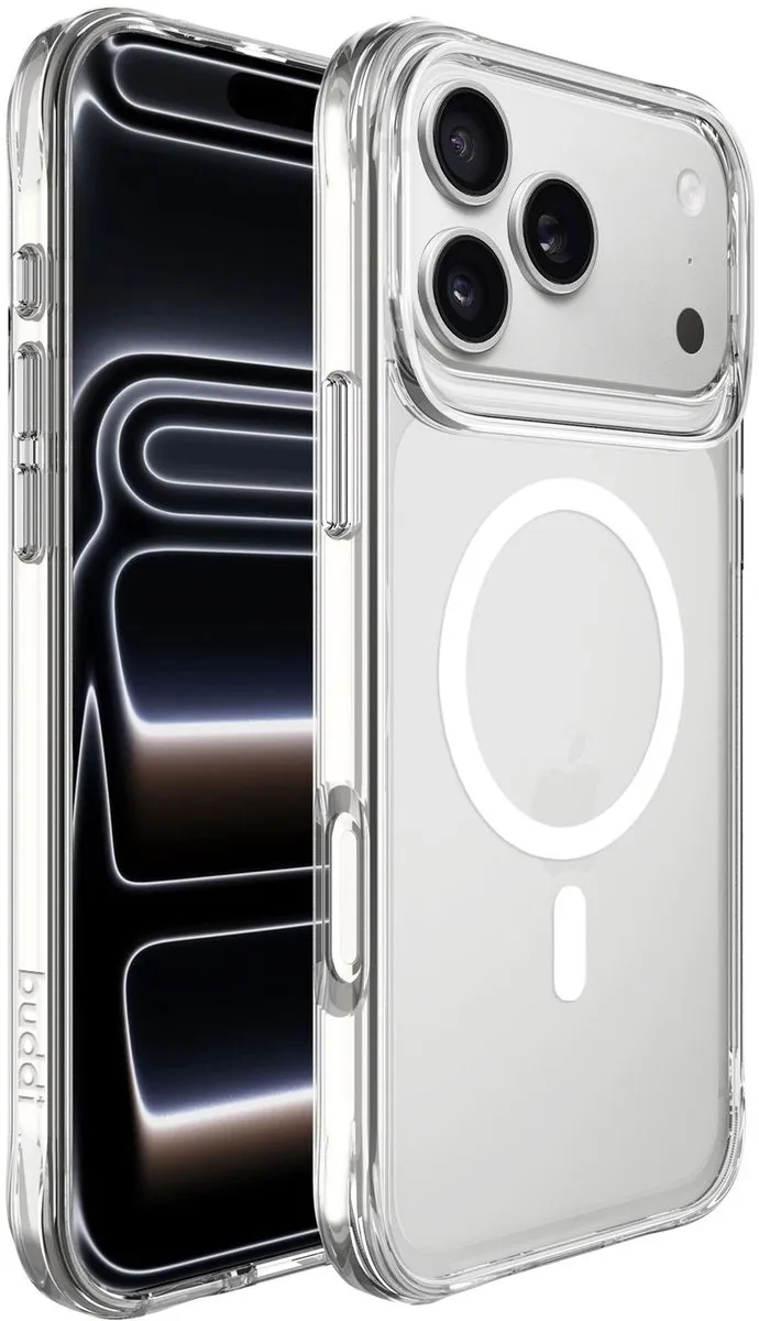 Buddi Core iPhone 17 Pro Hoesje - MagSafe - Transparant Mat