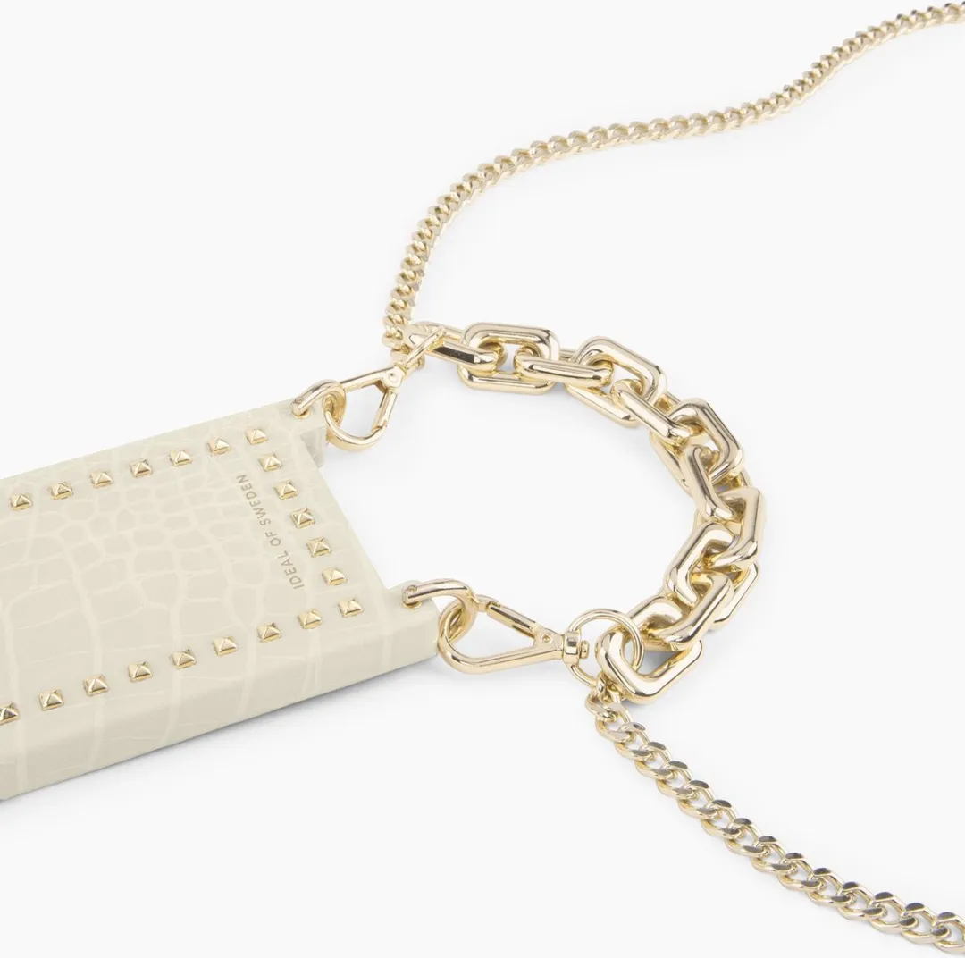 iDeal of Sweden Statement Necklace Case iPhone 12/12 Pro - Cream Croco - IDSPNSS21-I2061-278 - afbeelding 4 van 6